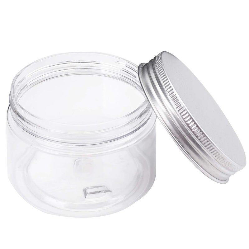 Bekith 20 Pack 4 Ounce Clear Plastic Storage Jars Containers With Screw-on Lids, Refillable BPA Free Small Round Slime Containers for Kitchen & Household Storage - Image 4